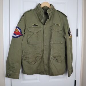 Polo Ralph Lauren Army M65 Skull Patch Paratroops Field Jacket Retro Mens M READ